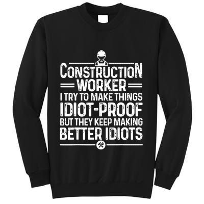 Funny Construction Design For Dad Construction Worker Sweatshirt