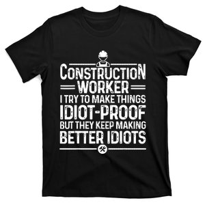 Funny Construction Design For Dad Construction Worker T-Shirt