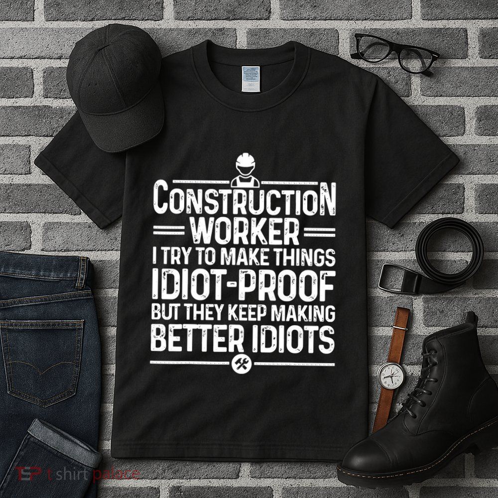 Funny Construction Design For Dad Construction Worker Tall T-Shirt