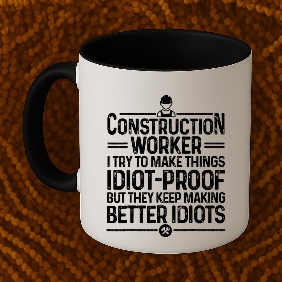 Funny Construction Design For Dad Construction Worker Mug