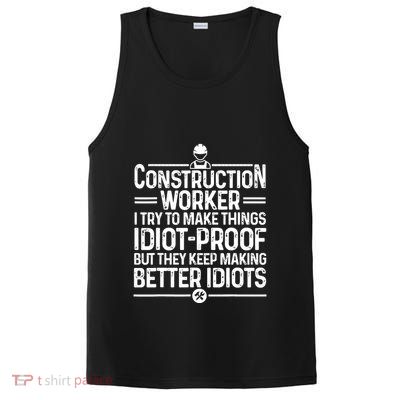 Funny Construction Design For Dad Construction Worker PosiCharge Competitor Tank