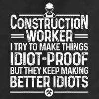 Funny Construction Design For Dad Construction Worker Golf Towel
