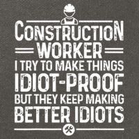Funny Construction Design For Dad Construction Worker Cotton Canvas Backpack