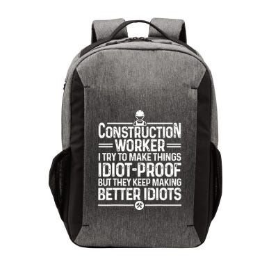 Funny Construction Design For Dad Construction Worker Vector Backpack