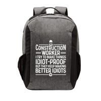 Funny Construction Design For Dad Construction Worker Vector Backpack