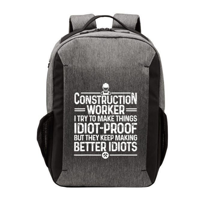 Funny Construction Design For Dad Construction Worker Vector Backpack
