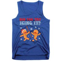 Funny Christmas Did You Try Icing It Gingerbread Nursing Cool Gift Tank Top