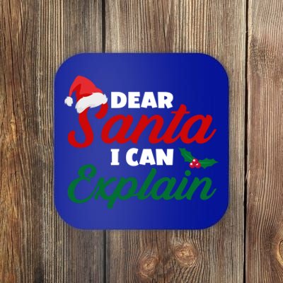 Funny Christmas Dear Santa I Can Explain Great Gift Coaster