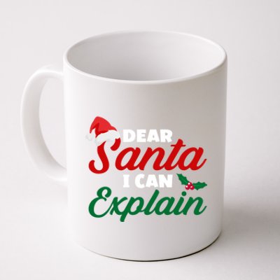 Funny Christmas Dear Santa I Can Explain Great Gift Coffee Mug