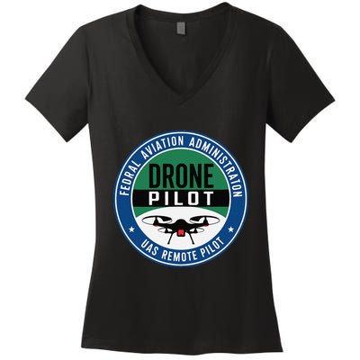 Faa Commercial Drone Pilot Faa Women's V-Neck T-Shirt
