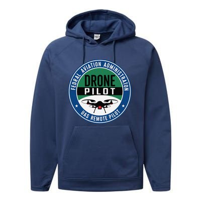 Faa Commercial Drone Pilot Faa Performance Fleece Hoodie