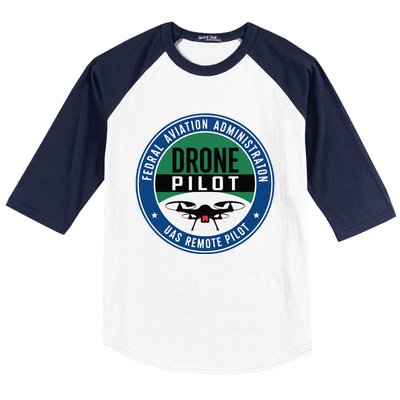 Faa Commercial Drone Pilot Faa Baseball Sleeve Shirt