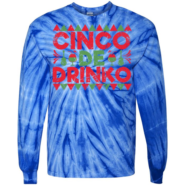 Funny Cinco De Mayo Mexican Cinco De O Great Gift Tie-Dye Long Sleeve Shirt