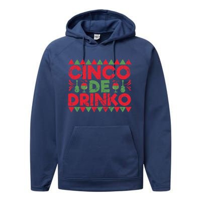 Funny Cinco De Mayo Mexican Cinco De O Great Gift Performance Fleece Hoodie