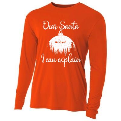 Funny Christmas Dear Santa I Can Explain Xmas Holiday Meaningful Gift Cooling Performance Long Sleeve Crew