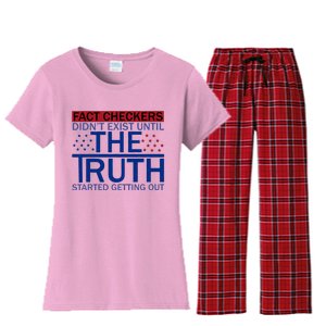 Fact Checkers Didn’T Exist Until The Truth Started Getting Out Women's Flannel Pajama Set