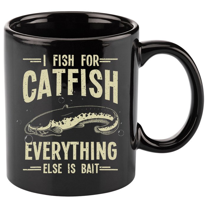 Funny Catfishing Design For Catfish Fishing Hunter 11oz C Handle Ceramic Mug