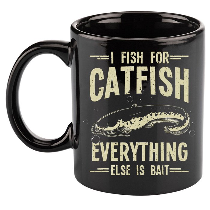 Funny Catfishing Design For Catfish Fishing Hunter 11oz C Handle Ceramic Mug