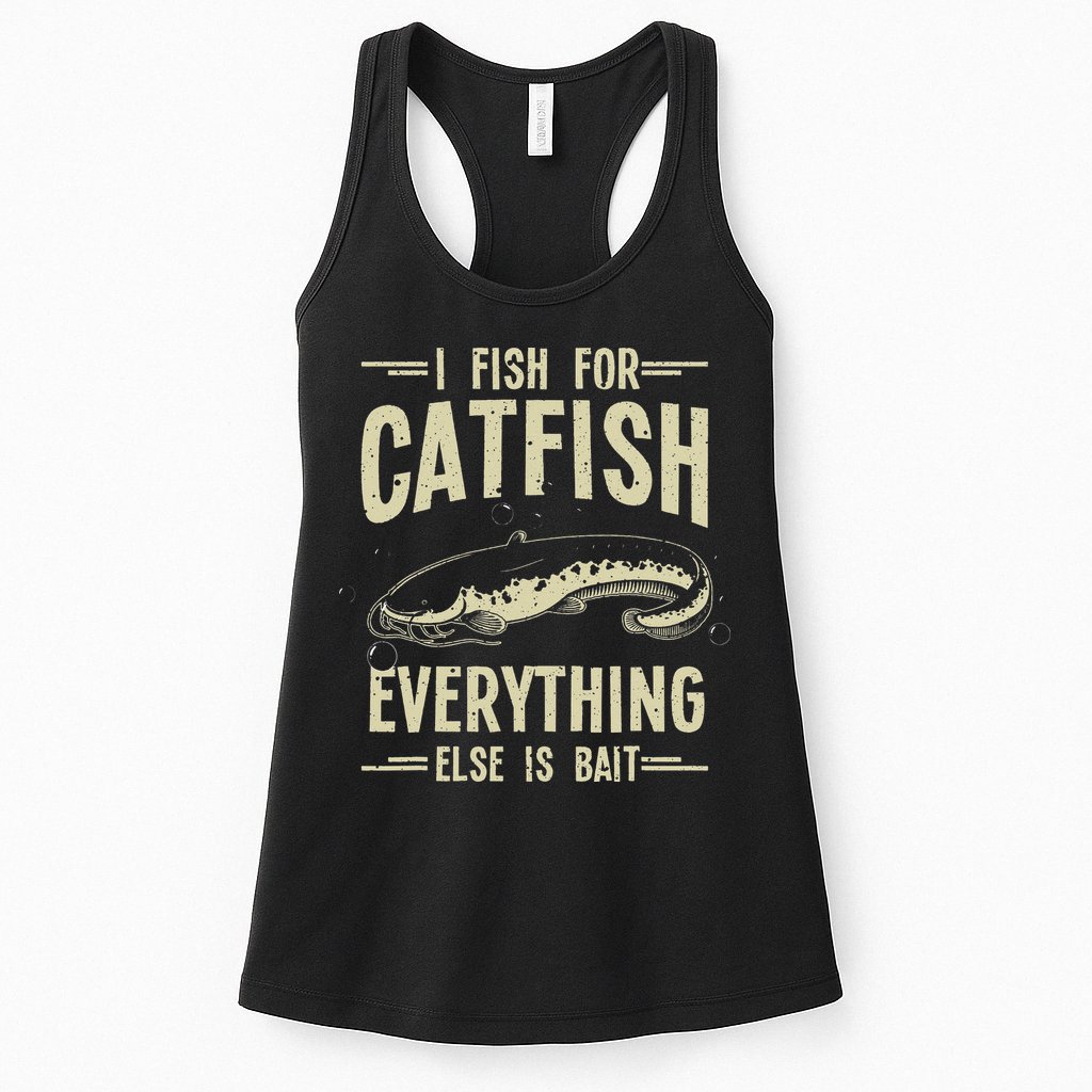 Funny Catfishing Design For Catfish Fishing Hunter Womens Tank Top