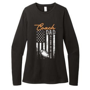 Football Coach Dad Like A Normal Dad Only Cooler Usa Flag Gift Womens CVC Long Sleeve Shirt