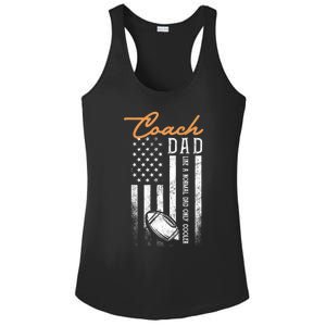 Football Coach Dad Like A Normal Dad Only Cooler Usa Flag Gift Ladies PosiCharge Competitor Racerback Tank