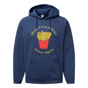 Funny Conservative Donald Trump Make French Fries Great Again Performance Fleece Hoodie