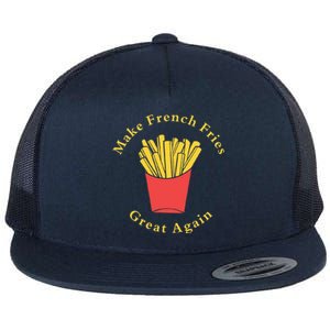 Funny Conservative Donald Trump Make French Fries Great Again Flat Bill Trucker Hat