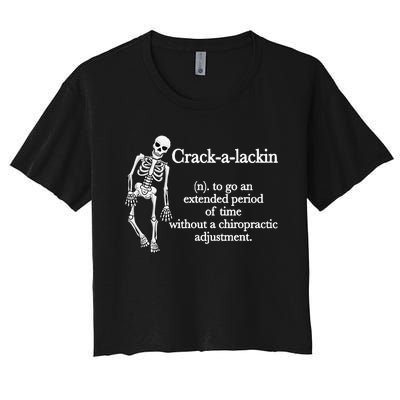 Funny Chiropractor Definition Chiropractic Women's Crop Top Tee