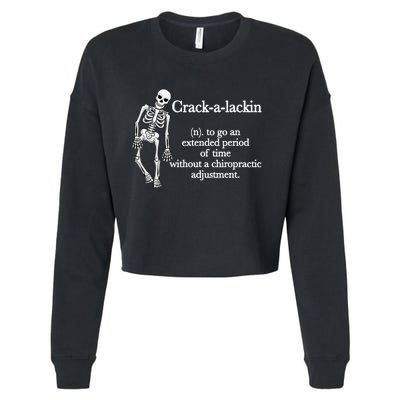 Funny Chiropractor Definition Chiropractic Cropped Pullover Crew