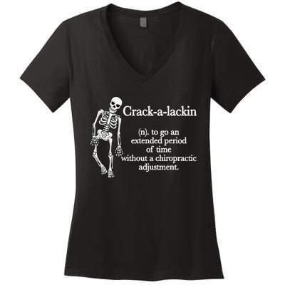 Funny Chiropractor Definition Chiropractic Women's V-Neck T-Shirt