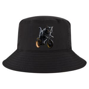 Funny Cat Drives Bicycle Cat Lover Graphic Cats Kitten Lover Cool Comfort Performance Bucket Hat