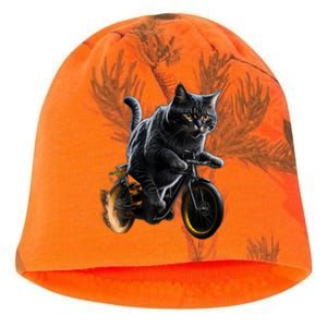 Funny Cat Drives Bicycle Cat Lover Graphic Cats Kitten Lover Kati - Camo Knit Beanie