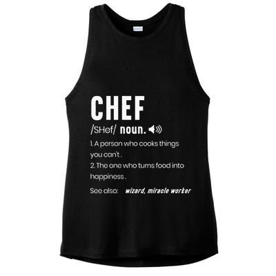 Funny Chef Description Culinary Cooking Baking Whisk Taker Ladies PosiCharge Tri-Blend Wicking Tank