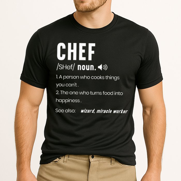 Funny Chef Description Culinary Cooking Baking Whisk Taker Performance Shirt