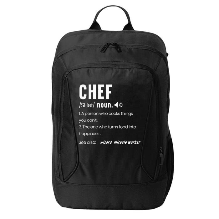 Funny Chef Description Culinary Cooking Baking Whisk Taker City Backpack