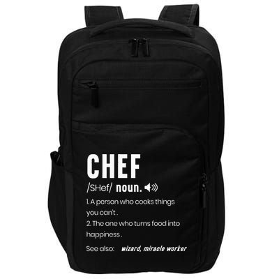 Funny Chef Description Culinary Cooking Baking Whisk Taker Impact Tech Backpack