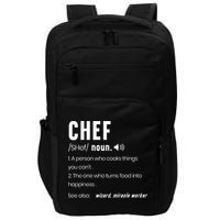 Funny Chef Description Culinary Cooking Baking Whisk Taker Impact Tech Backpack