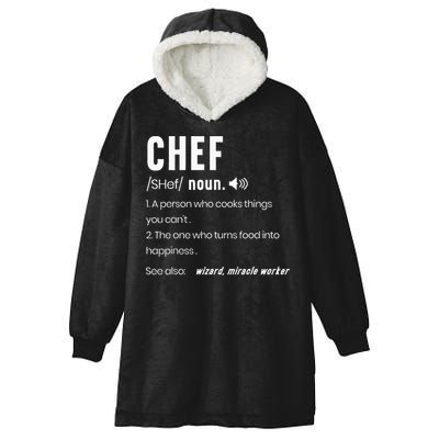 Funny Chef Description Culinary Cooking Baking Whisk Taker Hooded Wearable Blanket