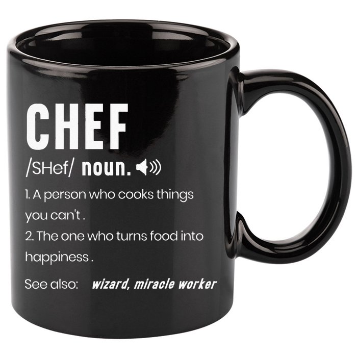 Funny Chef Description Culinary Cooking Baking Whisk Taker 11oz C Handle Ceramic Mug