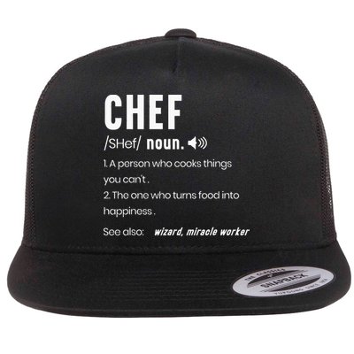 Funny Chef Description Culinary Cooking Baking Whisk Taker Flatbill Hat