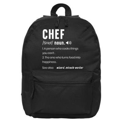 Funny Chef Description Culinary Cooking Baking Whisk Taker 16 in Basic Backpack