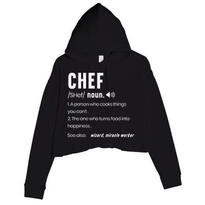 Funny Chef Description Culinary Cooking Baking Whisk Taker Crop Fleece Hoodie