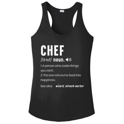Funny Chef Description Culinary Cooking Baking Whisk Taker Ladies PosiCharge Competitor Racerback Tank