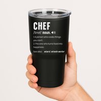Funny Chef Description Culinary Cooking Baking Whisk Taker Tumbler