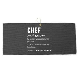 Funny Chef Description Culinary Cooking Baking Whisk Taker Large Microfiber Waffle Golf Towel