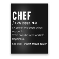 Funny Chef Description Culinary Cooking Baking Whisk Taker Poster