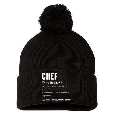 Funny Chef Description Culinary Cooking Baking Whisk Taker Pom Pom 12in Knit Beanie