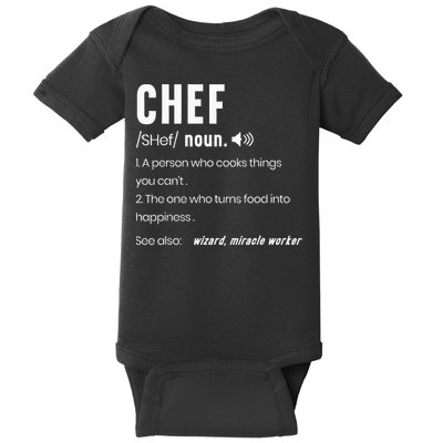Funny Chef Description Culinary Cooking Baking Whisk Taker Baby Bodysuit