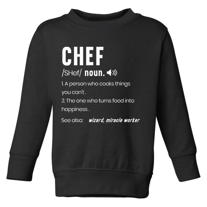 Funny Chef Description Culinary Cooking Baking Whisk Taker Toddler Sweatshirt