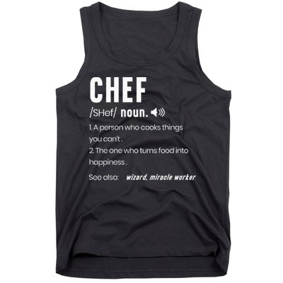 Funny Chef Description Culinary Cooking Baking Whisk Taker Tank Top